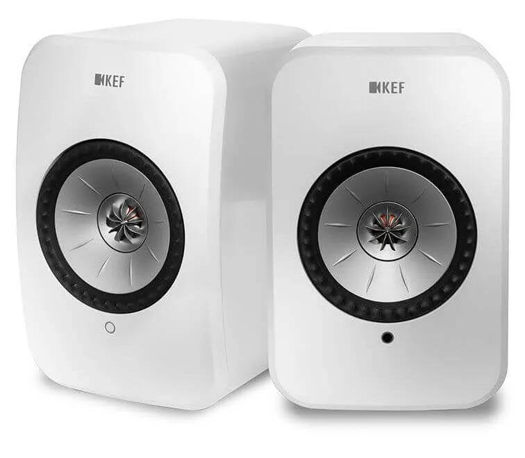 Kef LSX White Active Wireless Bookshelf Speakers with Bluetooth,Airplay 2