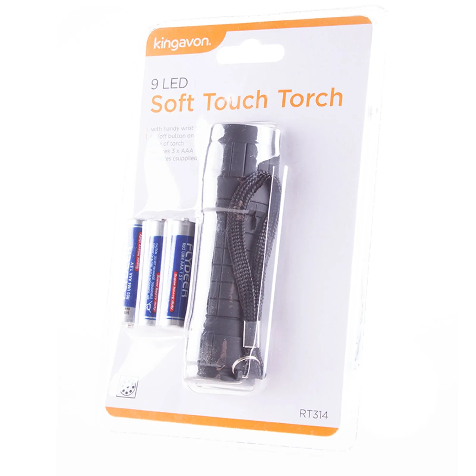 Kingavon Soft Touch Torch 9 LEDs with Batteries