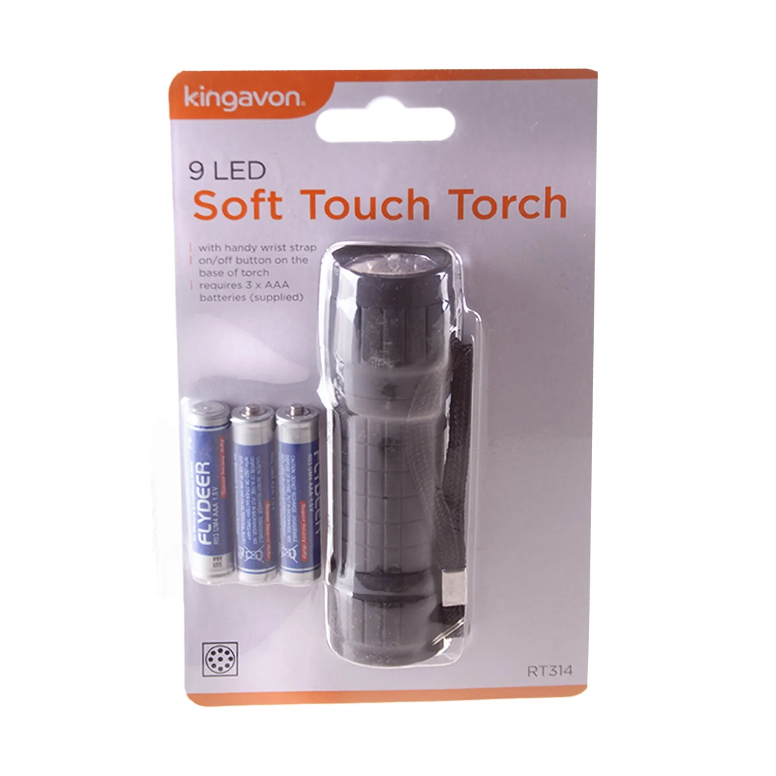Kingavon Soft Touch Torch 9 LEDs with Batteries