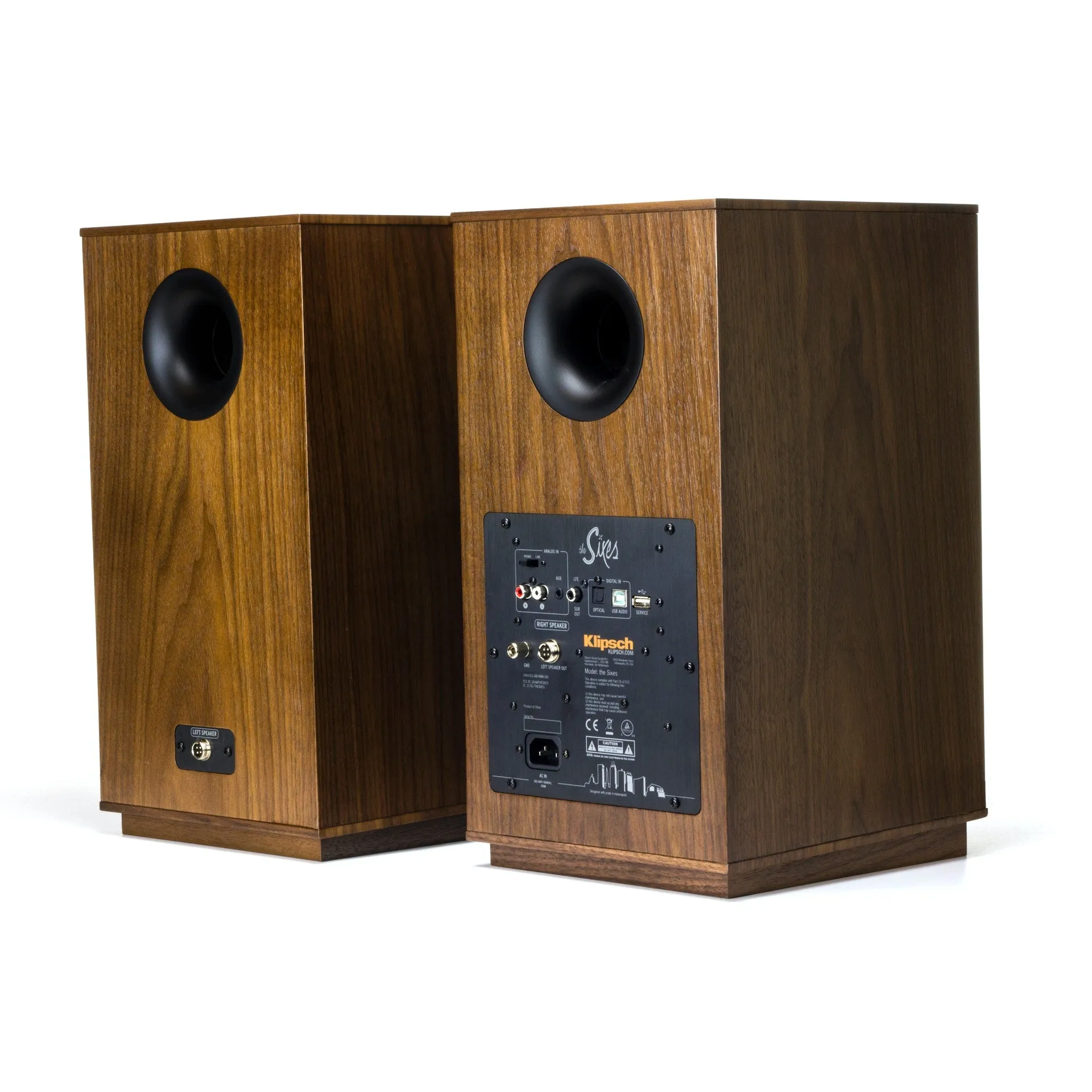 Klipsch The Sixes Heritage Inspired Active Bookshelf Speakers Pair