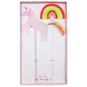 Meri Meri Unicorn Rainbow Cake Toppers