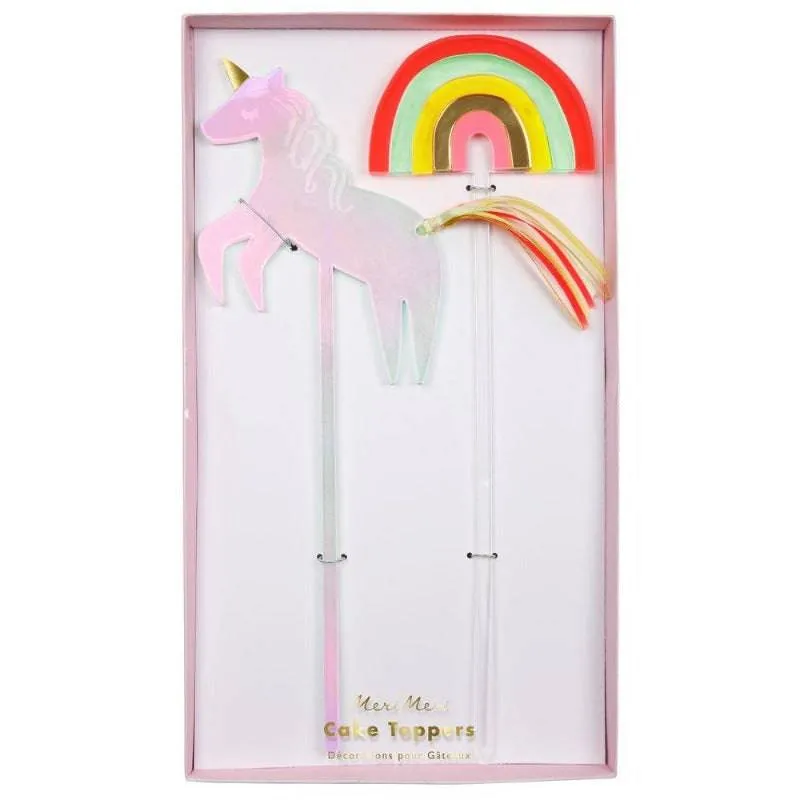 Meri Meri Unicorn Rainbow Cake Toppers