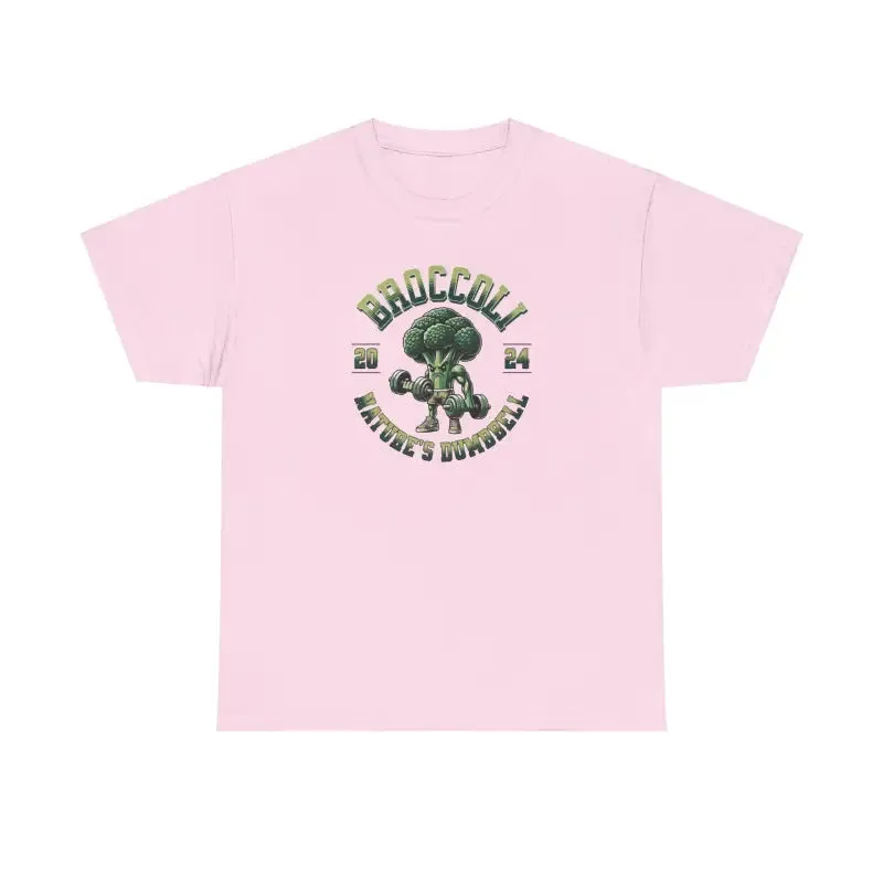 Natures Dumbbell Tee Broccoli t Shirt for Fitness Fans