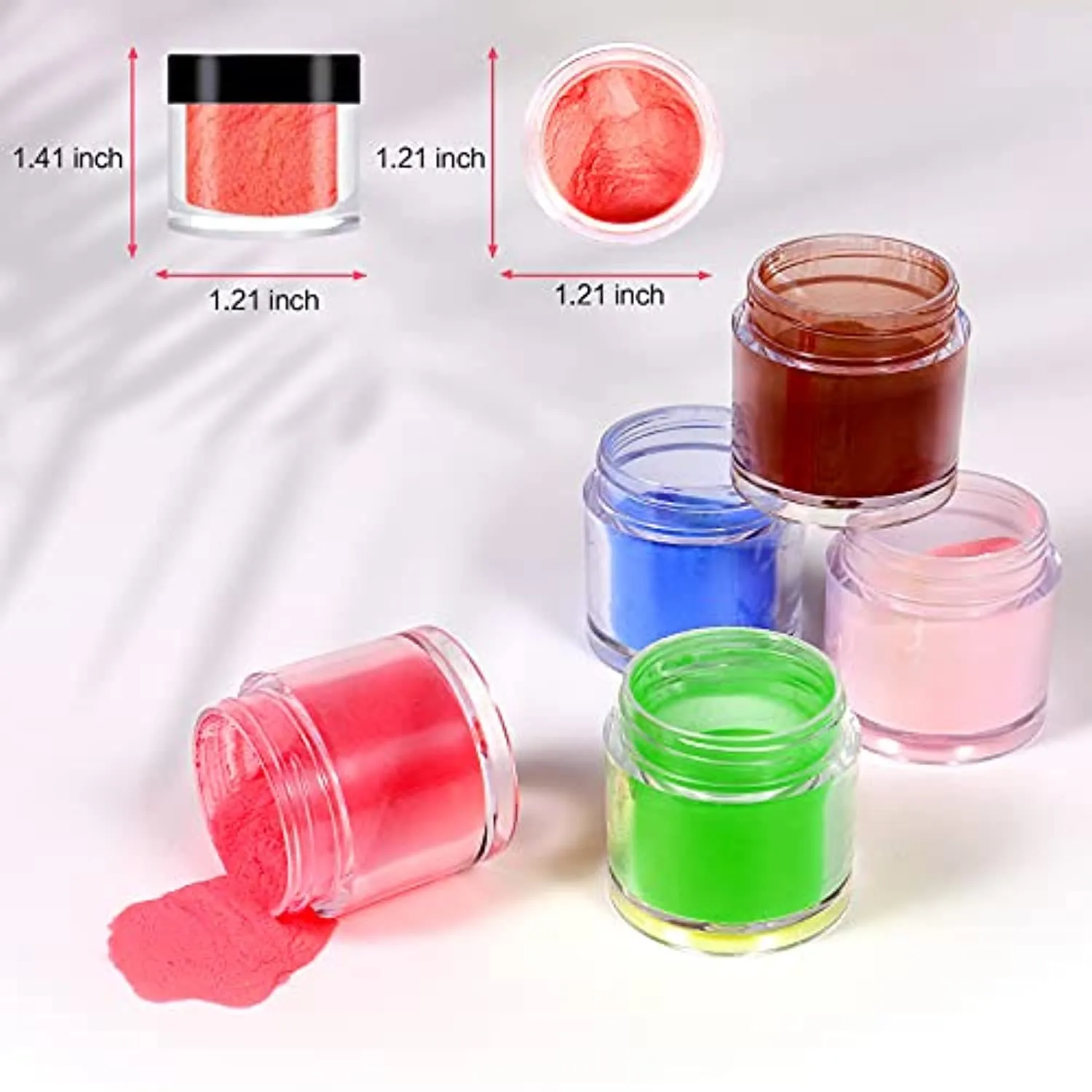 NAUXIU 24 Colors Acrylic Nail Powder Set, Colored Acrylic Powder for Nails DIY Art Design 3D Manicure Extension Gifts for Women and Girls