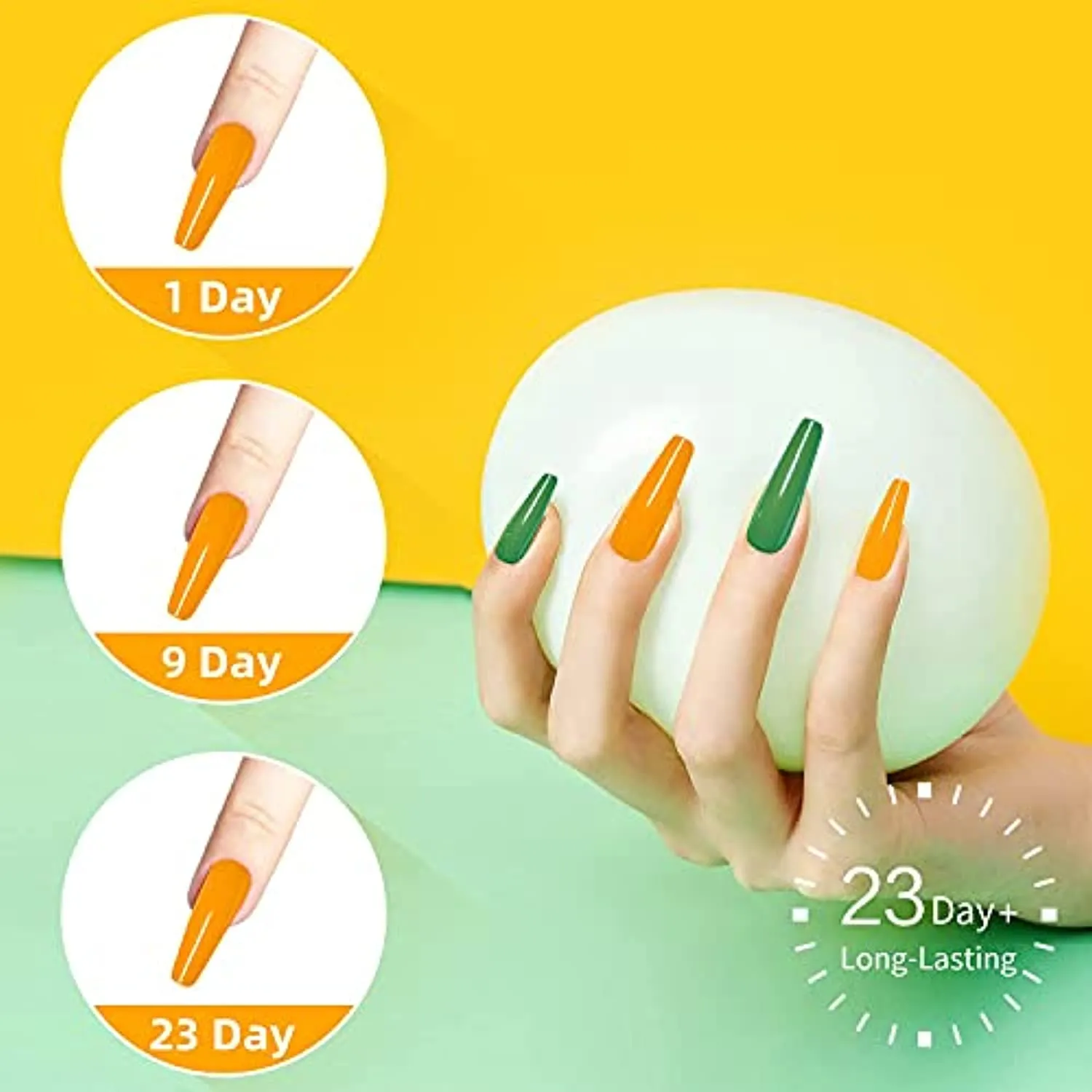 NAUXIU 24 Colors Acrylic Nail Powder Set, Colored Acrylic Powder for Nails DIY Art Design 3D Manicure Extension Gifts for Women and Girls