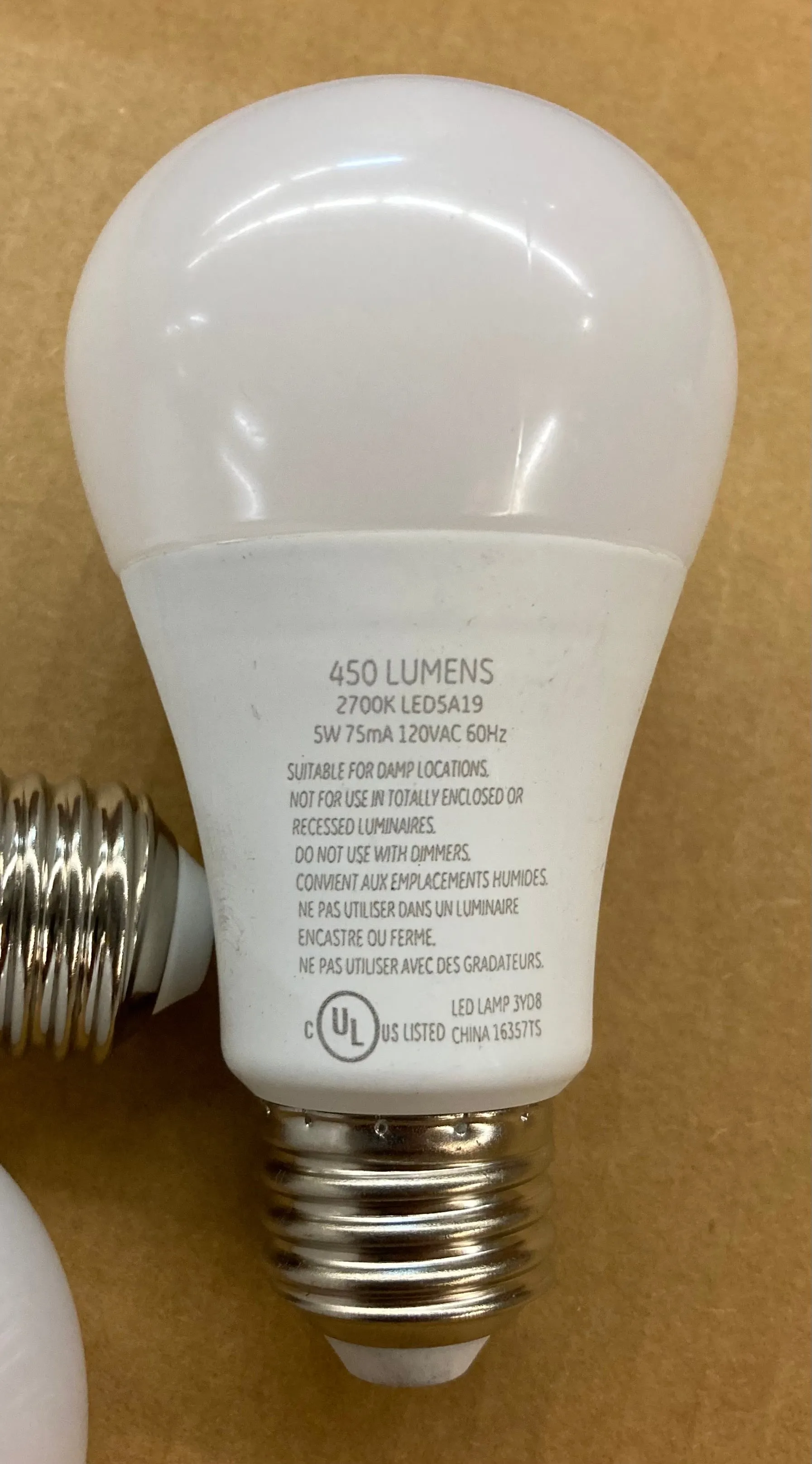 New GE Soft White Medium (A19) 40W Replacement LED Light Bulbs - Bulk Pack
