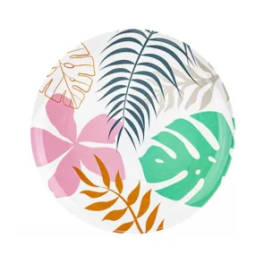 Outdoor Living Tropical Leaf Melamine Plate 11"