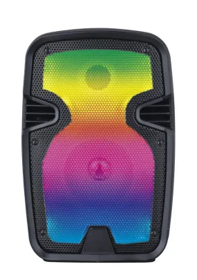 Portable 8 inch Bluetooth Blaze Party Speaker with Full Glow Disco