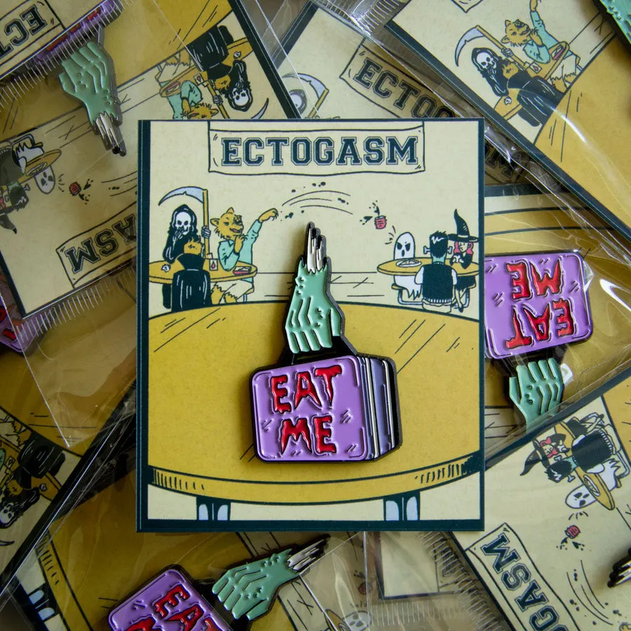 "Eat Me" Zombie Purple Lunch Box Enamel Pin