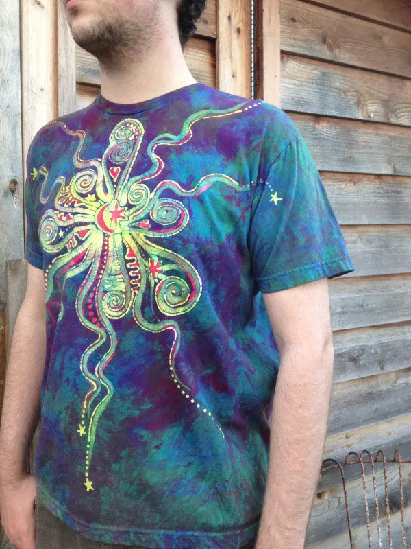 Reserved for Marianne Sunrise Sunset Moon Star Batik T-shirt