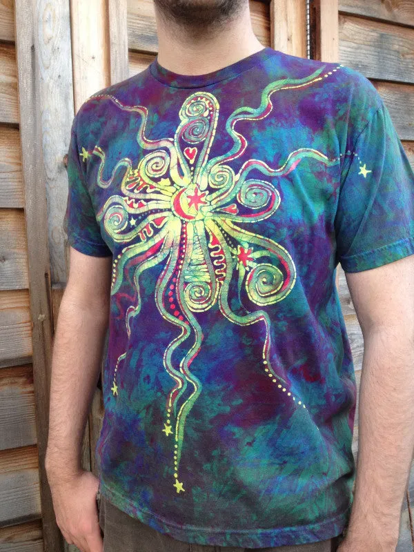 Reserved for Marianne Sunrise Sunset Moon Star Batik T-shirt