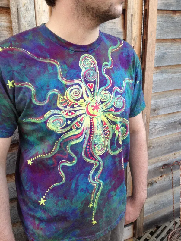 Reserved for Marianne Sunrise Sunset Moon Star Batik T-shirt