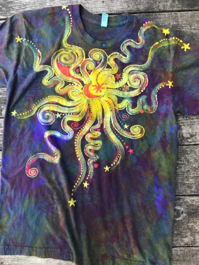 Reserved for Marianne Sunrise Sunset Moon Star Batik T-shirt