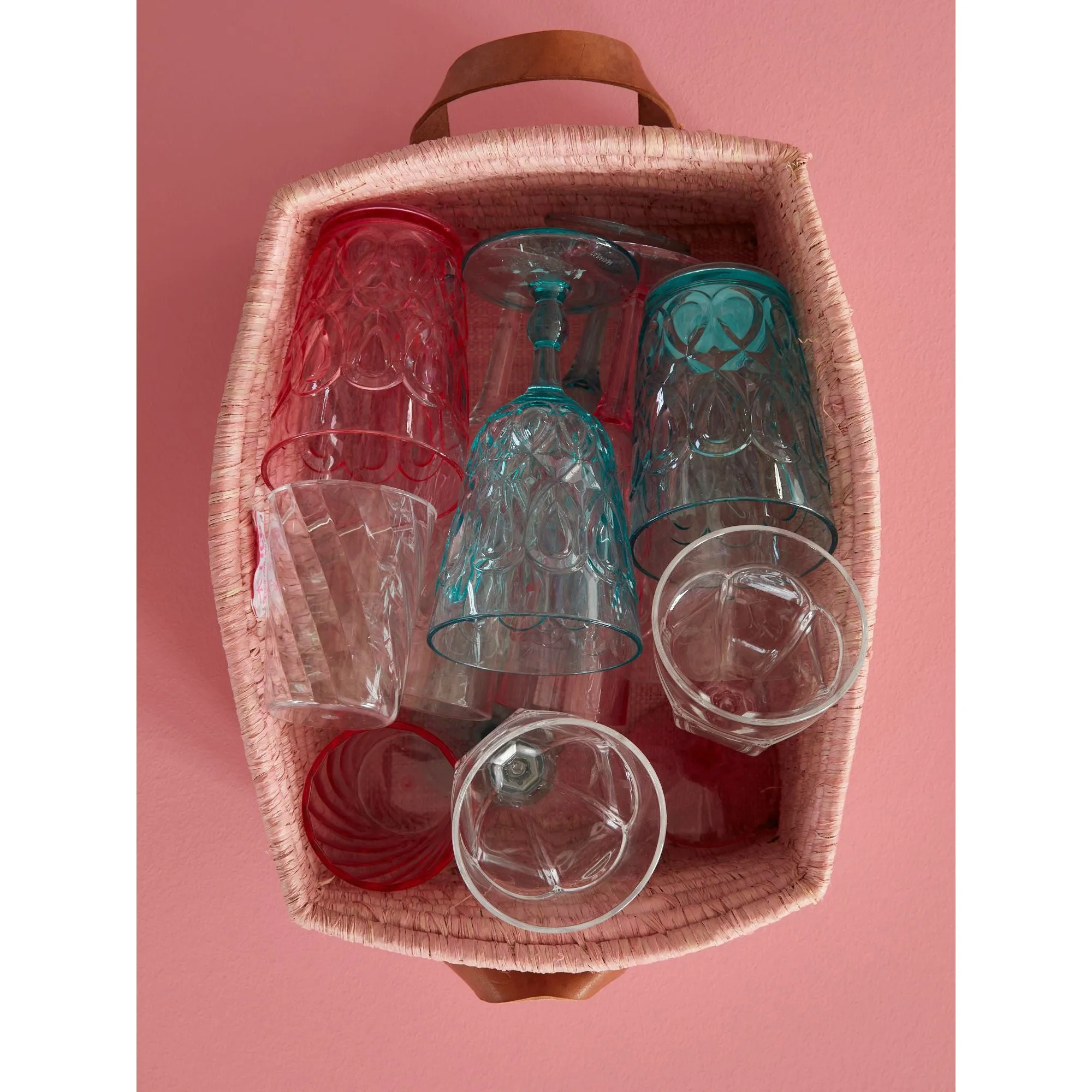 Rice DK Acrylic Tumbler in Mint with Swirly Embossed Detail 500ml