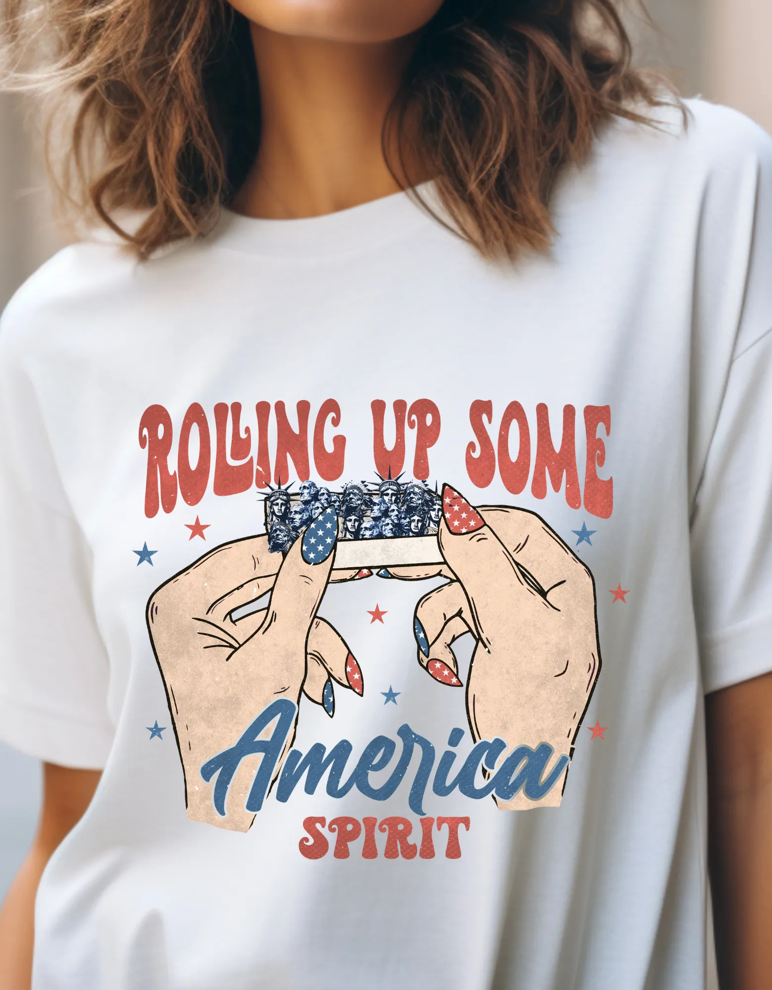 Rolling Up Some America Spirit Tshirt, Sarcastic Independence Day Shirt