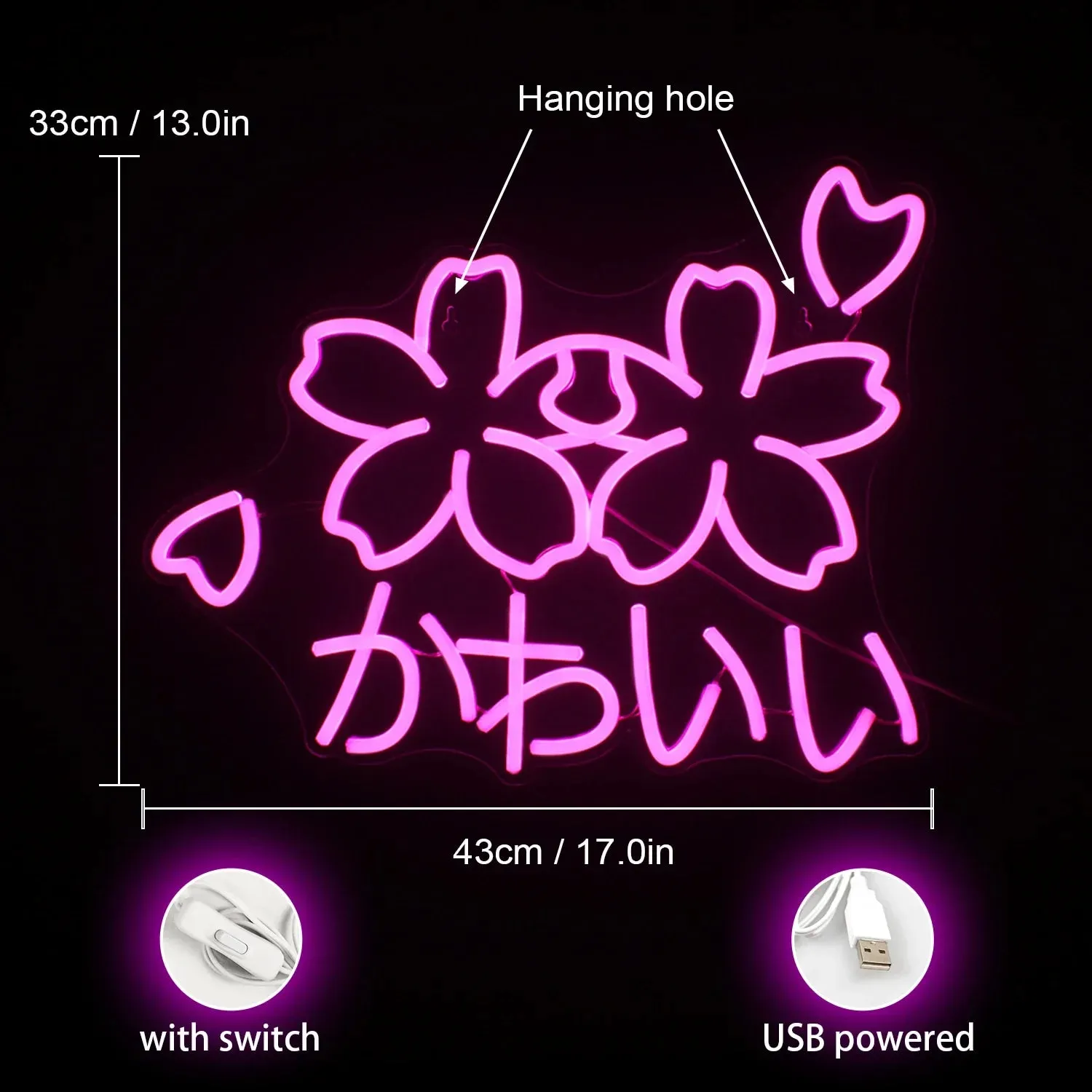 Sakura Flower Kawaii Neon Sign