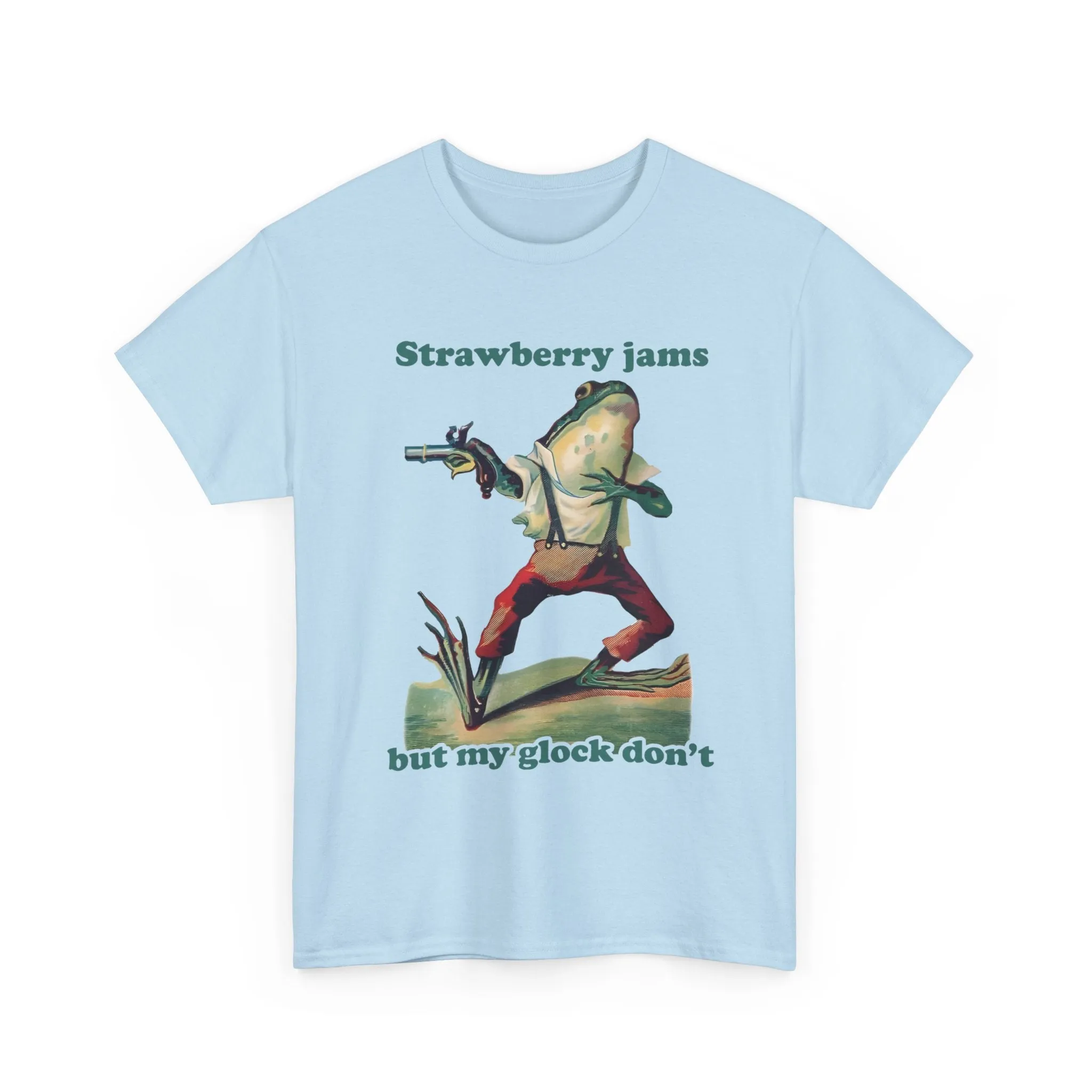 Strawberry Jams But My Glock Don't Funny Tshirt - Hilarious Tee for Gag Gift