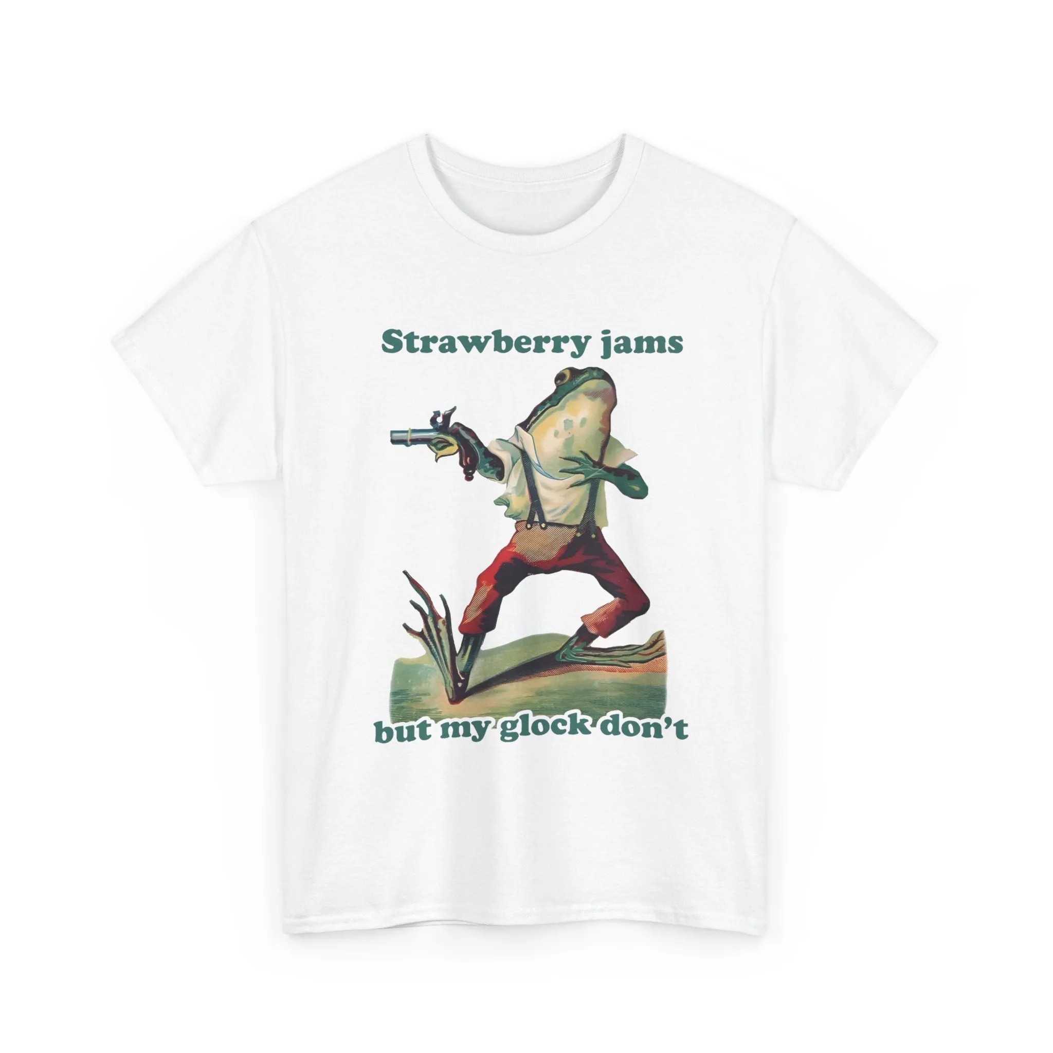 Strawberry Jams But My Glock Don't Funny Tshirt - Hilarious Tee for Gag Gift