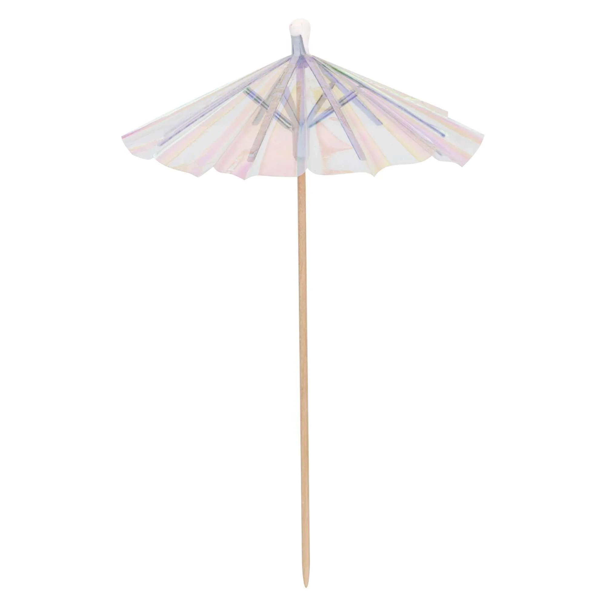 Summer Disco Iridescent Umbrella Picks, 25 Count
