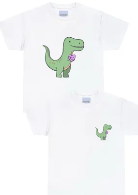 T-rex Holding Heart T-shirt