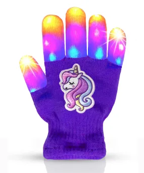 The Noodley Kids' Unicorn LED Light Up Gloves