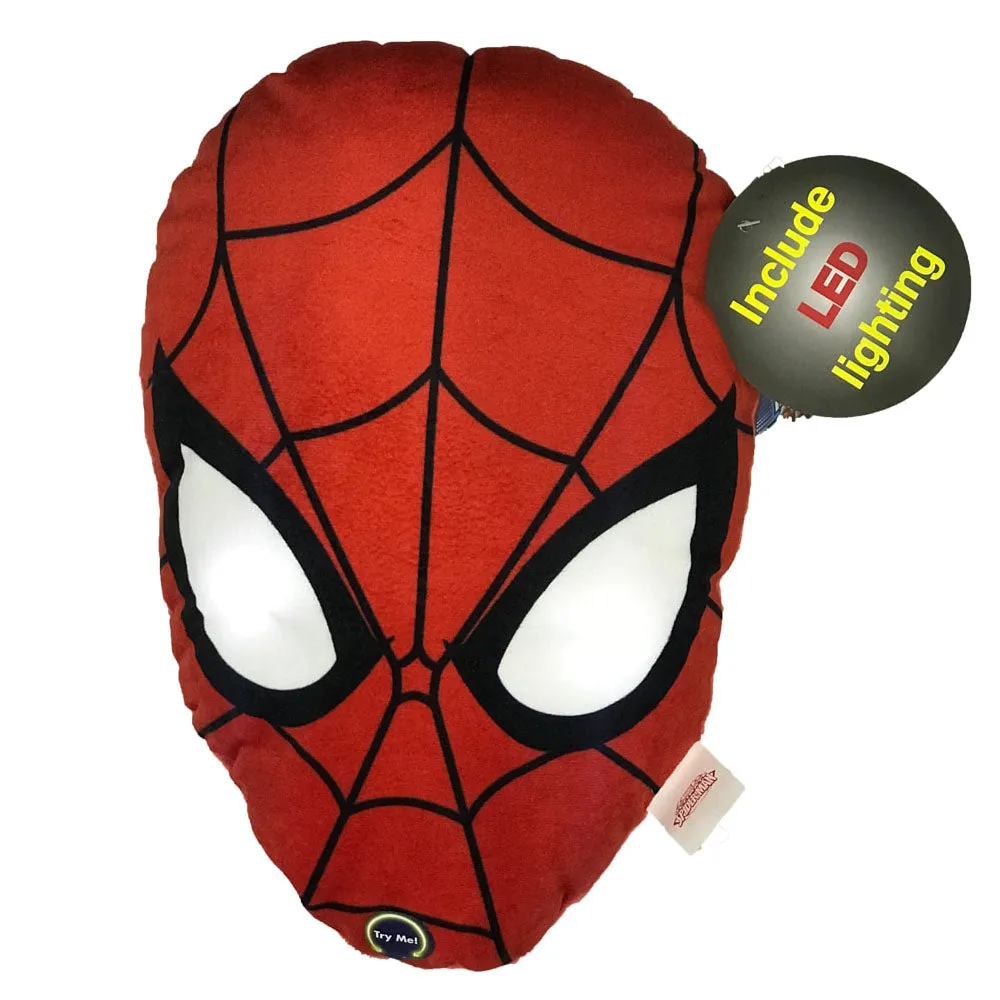 Toyworld Spider Man Head cushion print With LED - Red