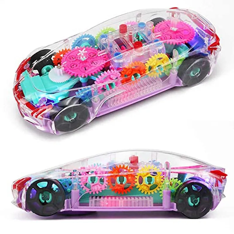 Transparent Concept Racing Car with 3D Flashing Lights