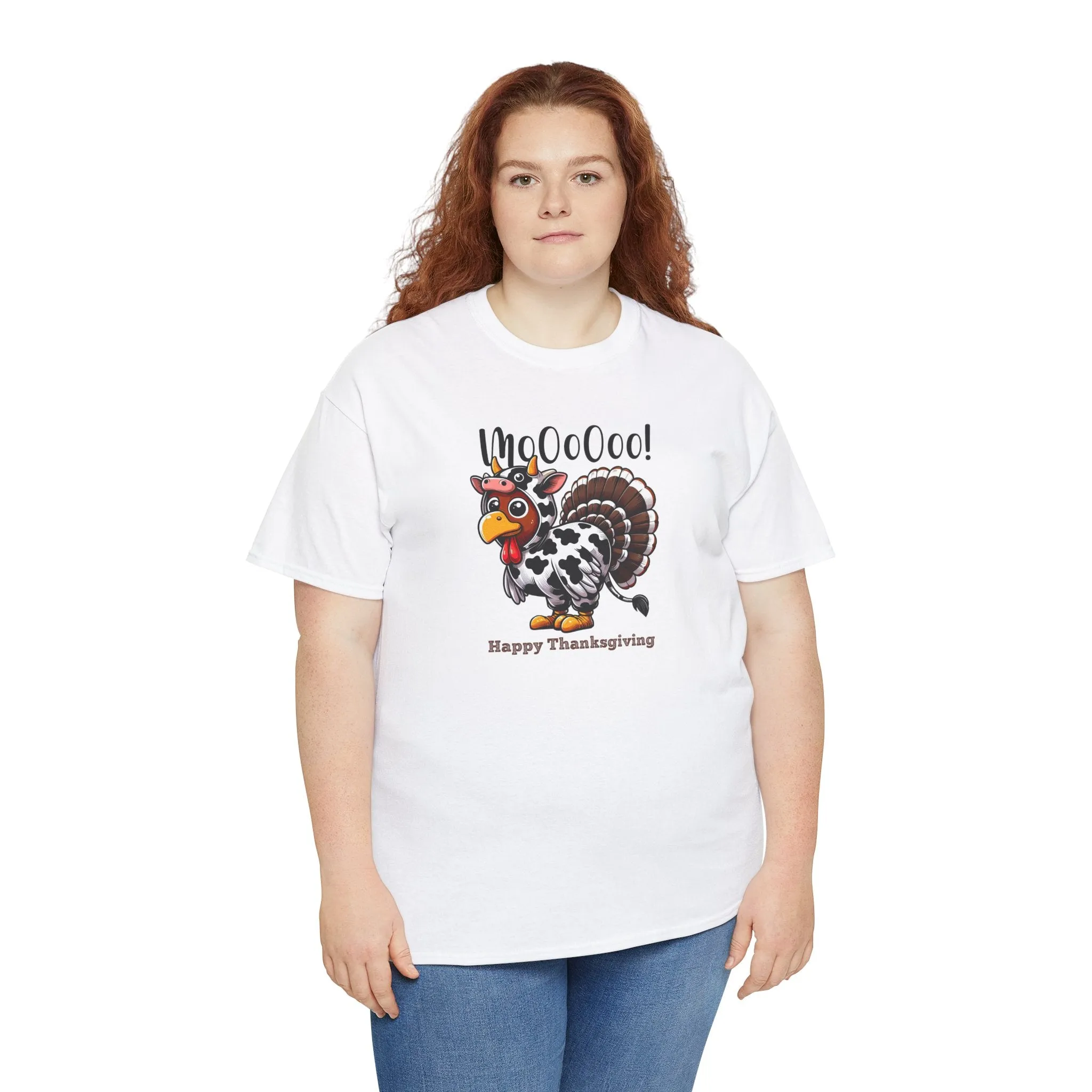 Turkey Cow Thanksgiving T-Shirt