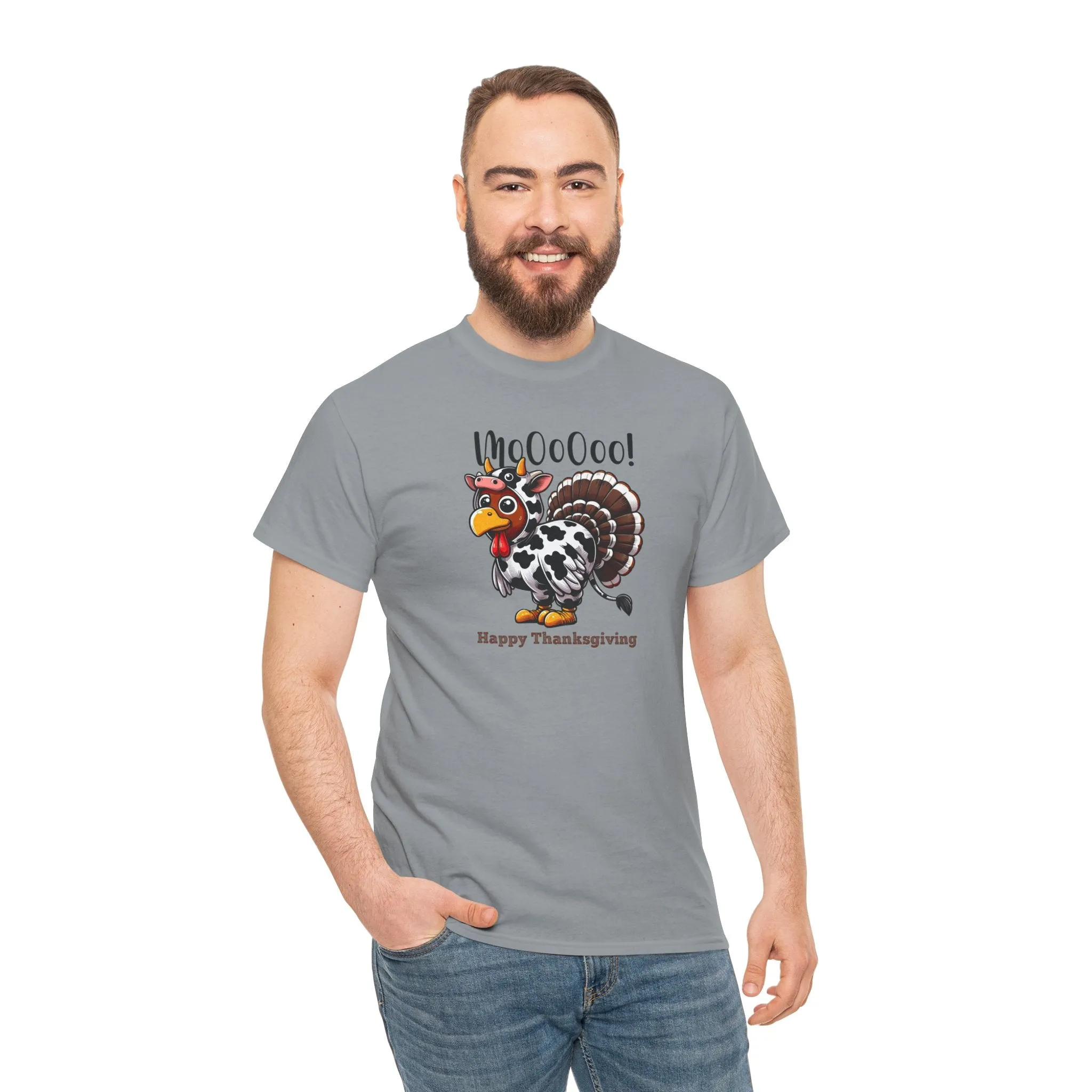 Turkey Cow Thanksgiving T-Shirt