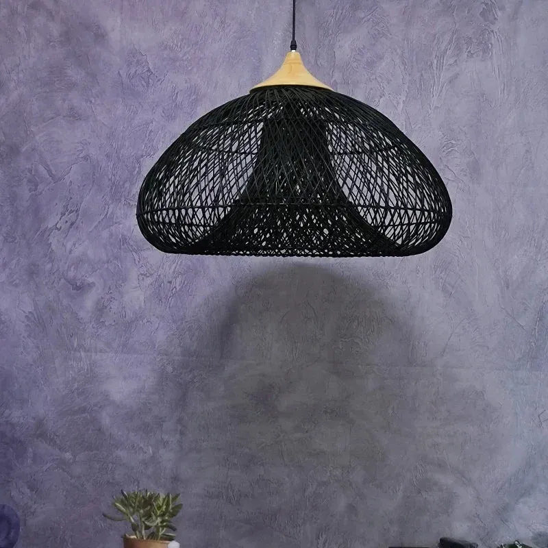 Vintage Rattan Pendant Light