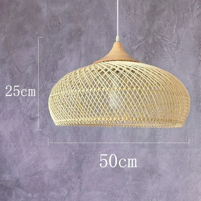 Vintage Rattan Pendant Light