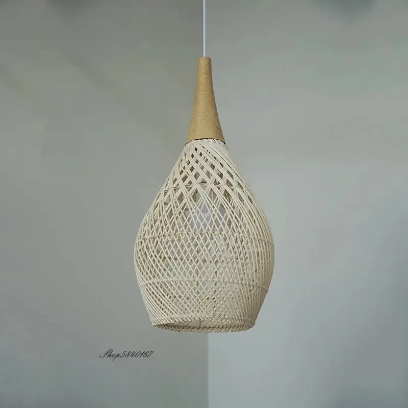 Vintage Rattan Pendant Light