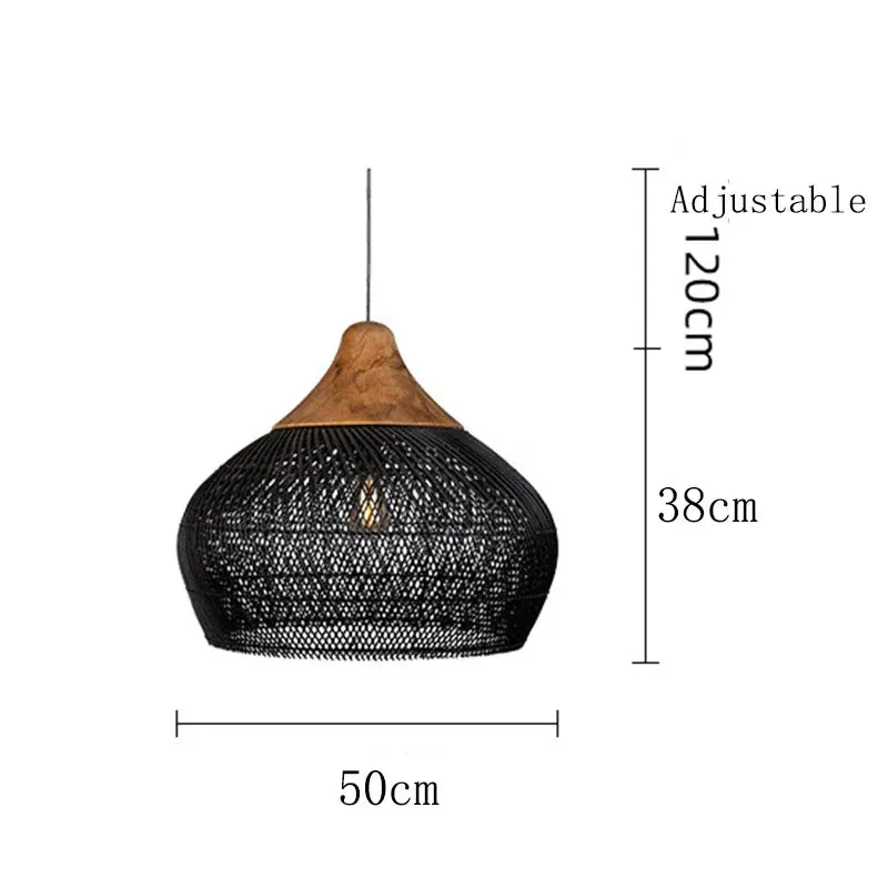 Vintage Rattan Pendant Light