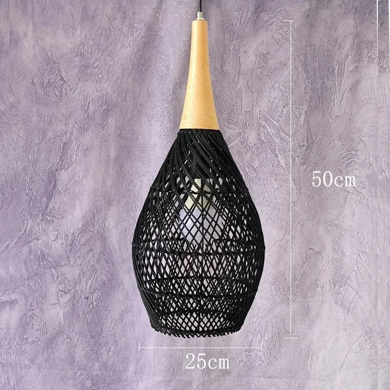 Vintage Rattan Pendant Light