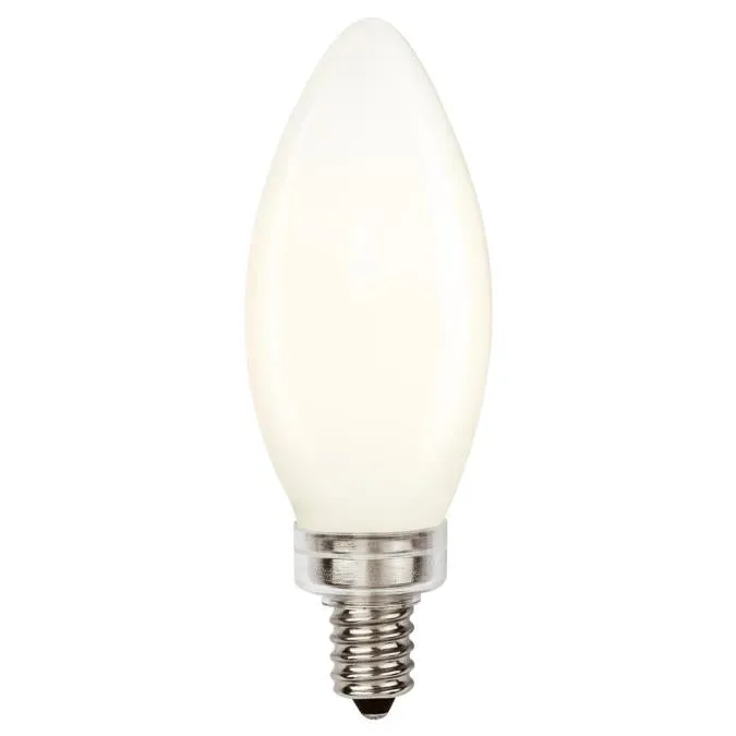 Westinghouse 5052000 6 Watt LED B11 Decorative Dimmable Filament - 2700 Kelvin - Warm White - 450 Lumens - E12-Candelabra Base - 120 Volt - Card - 2-Pack