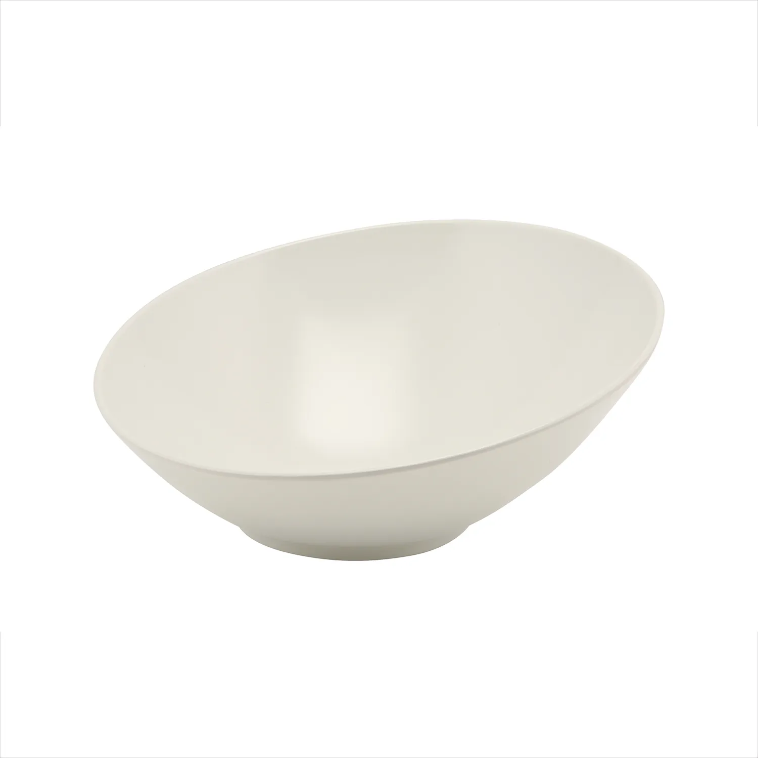 White Melamine Slanted Buffet Bowl 21 x 20 x 10cm - Pack 1