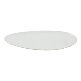 Yanco CA-516 7 5/8" White Cambria Leaf Shaped Plate, Pack of 12