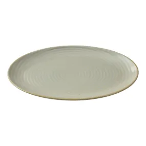 Yanco GO-312 Golden Coast 7 1/2" Oval Porcelain Dinner Plate, Pack of 12