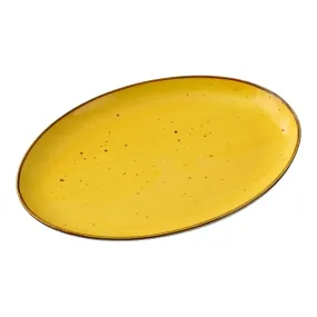 Yanco LY-2108YL Lyon 5 1/2" Reactive Glaze Yellow Coupe Dessert Plate, Pack of 36