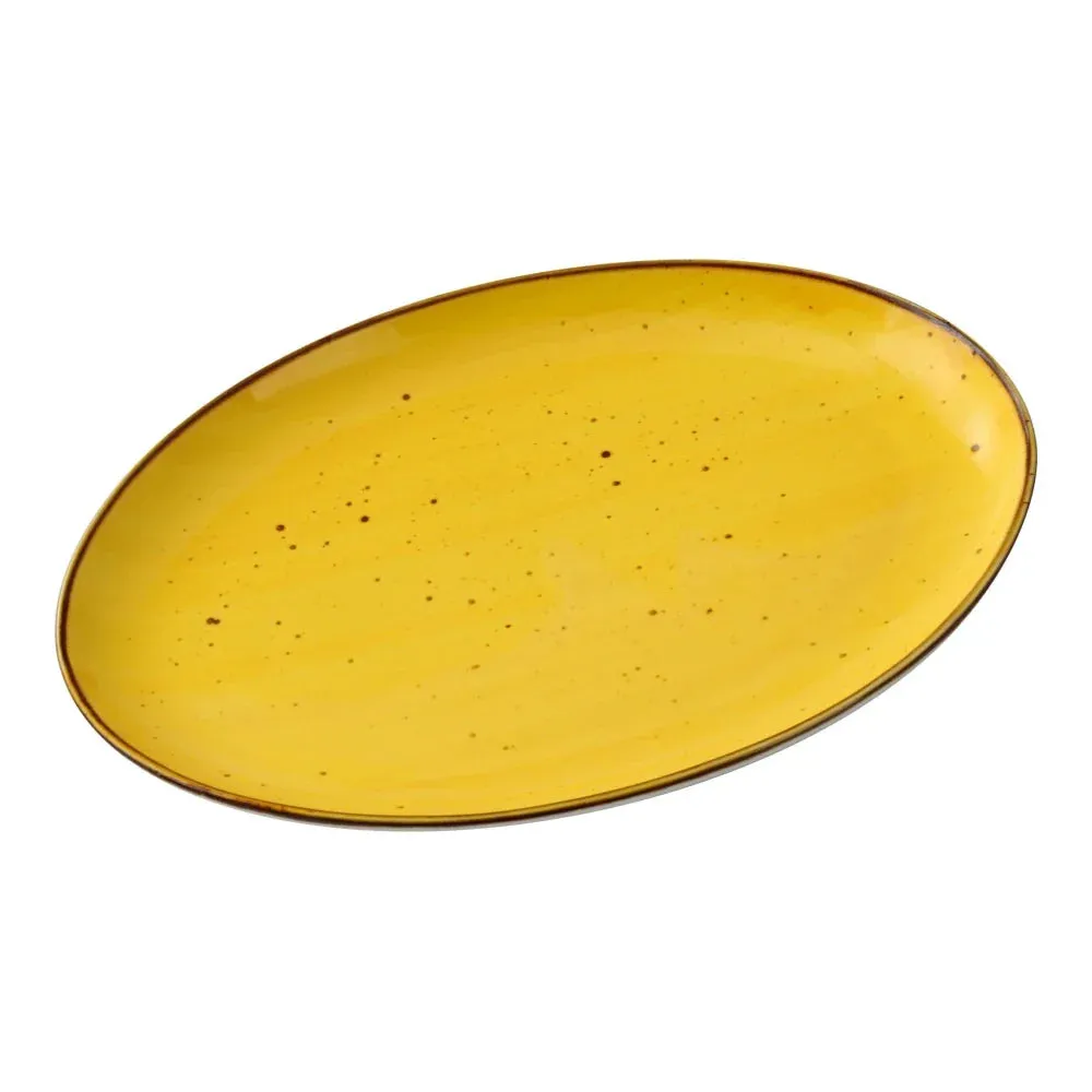 Yanco LY-2108YL Lyon 5 1/2" Reactive Glaze Yellow Coupe Dessert Plate, Pack of 36