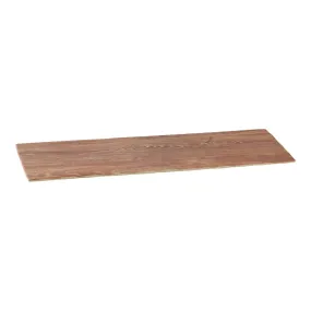 Yanco WD-222 6 1/4" Brown Melamine Rectangular Wooden Tray, Pack of 6